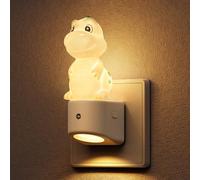 LOHAS-LED Veilleuse à Prise, Adorable Dinosaure 3D avec Capteur Crépusculaire, RGB + Blanc Chaud 3000K, Changement de Couleur, Veilleuses pour Bébé pour Chambre d'Enfants, Tout-Petits, Couloir