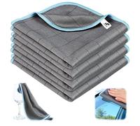 Loiluliy Chiffon Microfibre Carbone Réutilisable Chiffon Vitre sans Trace Absorbant sans Trace Chiffon Fibre De Carbone 400GSM Cuisine, Voiture, Verre, Nettoyage Vitre 30 X 30 cm