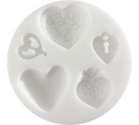 Loisirs Créatifs - Moule Silicone Diamètre 7cm - Coeurs G