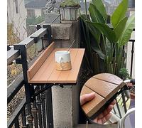 Loisirs Table Pliante Multifonctionnelle - Suspendue, Rabattable, Console Extensible, Jardin Exterieur, Murale, Balustrade Terrasse (Color : Wood)