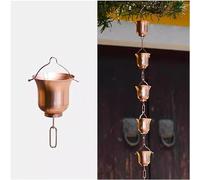 LoiYtrd Jardin de Patio de Tuyau de Descente de gouttière de chaîne de Pluie en cuivre(Style4,1m/3ft)