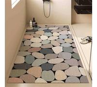 LoiYtrd Tapis Pierre - luffa Caoutchouc Rapide(Pebble,50X80cm)