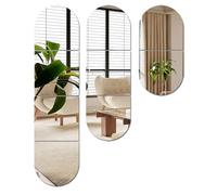 Lokiiz Autocollants de miroir en acrylique HD pour murs, miroir sûr pleine longueur, miroirs à coller, miroirs auto-adhésifs à montage mural pour maquillage, grand miroir pleine longueur pour salle de