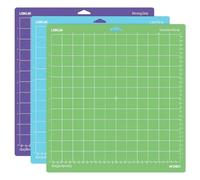 LOKLiK Lot de 3 Tapis de Découpe - Pack de Tapis Polyvalents avec Surface Autoguérissante pour iCraft - Comprend Tapis Standard, Forte et Douce Adhérence, Accessoires Inclus