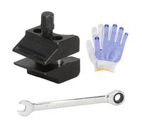 LOLANIUT Écarteur de Jambe de Suspension, écarteur de fusée de Direction à moyeu Fendu, Outil d'écartement en Acier Double tête avec t Gants, pour Amortisseur, rotule, VW et Autres véhicules