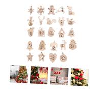 LOLIPPYY 2 Ensembles Calendrier de Noël Étiquettes Pendantes DIY avec Chiffres pour Décoration Suspendue de Kits pour Ambiance Festive