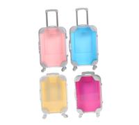 LOLIPPYY 4pièces Trousse de Maquillage Organisateur Boîte de Voyage Portable pour Femmes et Filles avec Petites roulettes et Poignée