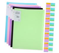 LOLIPPYY 5pièces Chemises De Classement Plastique à Pochettes Transparentes Format avec Onglets pour Organisation De Documents Et Présentations Professionnelles
