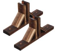 LOLIPPYY Base de Petite Clôture en Bois pour Panneau Treillis Bois Exterieur Support Piquet Cloture Trous de Fixation pour Jardin et Terrasse Lot de 2pcs