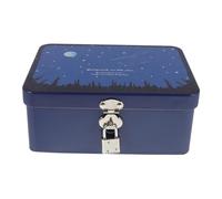 LOLIPPYY Boite Metallique Vintage avec Serrure, Boîte Rigide en Tôle Légère pour Rangement Sécurisé, comme Petite Boîte à Bonbons ou Coffret de Souvenirs