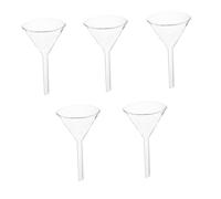 LOLIPPYY Lot de 5 Entonnoirs Triangulaires en Verre, Réutilisables, pour L’Alimentation en Chimie, Verres de Laboratoire pour Liquide