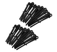 LOLIPPYY Lot de 60 clips de filet de gouttière noirs en ABS, clips de support de gouttière, protection sécurisée et résistante la corrosion pour gouttières extérieures commerciales