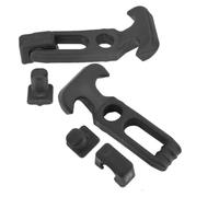 LOLIPPYY Moraillon de boîte à outils en caoutchouc, 2 pièces, Loquet pour boîte en acier inoxydable, Fermeture serrée et sécurisée, Résistant à l’usure, pour coffre à outils et capot