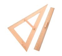 LOLIPPYY Règle de Couture en Bois 50 Cm Ensemble 2 Pièces Règle Droite Outils Pédagogiques pour Élèves et Bureau Outil de Mesure Précis pour École et Dessin