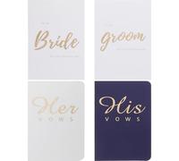 LOLIPPYY Set de Cartes de Vœux de Mariage en Papier Blanc pour Discours Pratiques, Carnet D'engagement Élégant pour Marié Lors de Cérémonies de Mariage