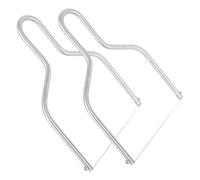 LOLIPPYY Trancheuse à Fromage en Acier Inoxydable 2pcs Fil pour Couper le Foie Gras, Poignée Ergonomique et Coupe Précise pour Fruits et Gâteaux