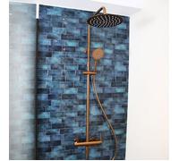 Lollipop II colonne de douche mécanique cuivre brossé 250 Essebagno