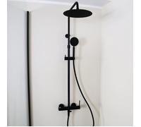 Lollipop II colonne de douche mécanique noire mat 250 Essebagno