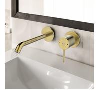 Lollipop mitigeur encastré lavabo or brossé Essebagno