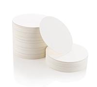 LOLYSIC Lot de 200 sous-Verres à Bière Rond 10x10 cm, Dessous de Verre Personnalisable en Carton Blanc Absorbant, sous Bock Vierge pour Bar, Restaurant et Artisanat