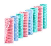 LOLYSIC Lot de 8 Rouleau Chiffon Microfibre 20x30cm, Lingettes de Nettoyage Réutilisables, Chiffon Microfibre Absorbant Multi-Usages pour Cuisine et Maison (360 Feuilles)
