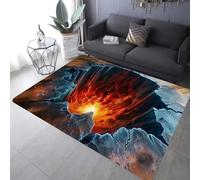 LOMDEM Tapis Chambre Enfant 3D Dauphins Colorés et Récif de Corail Monde Marin Animaux Aquatiques Antidérapant et Amusant pour Salle de Jeux Crèche Décoration, 80x120 cm, Color 6