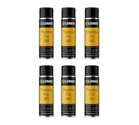 LOMIQ Colle En Spray THERMOFIX, 6pcs, 500ml, Colle Textile Universelle, Colle Forte Pour Tissu De Pavillon, Tissu D'ameublement, Feutre, Similicuir, Raccord Flexible, Adhérence Rapide Et Évaporation