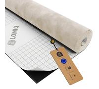 LOMIQ Tissu Microfibre Adhésif 100x150cm, Ecru, Effet Daim, Film Extensible Pour Ciel De Toit Et Intérieur Auto, Doux Et Résistant, Découpe Facile Matériau Décoratif pour Rideau, Meubles, DIY, Auto