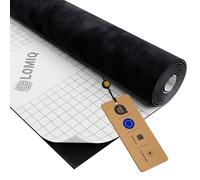 LOMIQ Tissu Microfibre Adhésif 100x150cm, Noir, Effet Daim, Film Extensible Pour Ciel De Toit Et Intérieur Auto, Doux Et Résistant, Découpe Facile Matériau Décoratif pour Rideau, Meubles, DIY, Auto