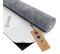 LOMIQ Tissu Microfibre Adhésif 200x150cm, Gris, Effet Daim, Film Extensible Pour Ciel De Toit Et Intérieur Auto, Doux Et Résistant, Découpe Facile Matériau Décoratif pour Rideau, Meubles, DIY, Auto
