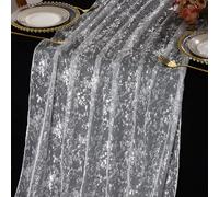 LOMOHOO Chemin de Table Filet avec Feuille d'or 70x300cm, Chemin de Table Doré Tulle Pailleté Organza Table Métallisé Decoration Table Anniversaire Fête Célébrations Mariage Noël Bébé Bapteme DIY
