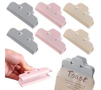 LOMSUXA 6PCS Pince Sachet Clips de Fermeture Conservation Alimentaire pour Fermer Emballage Alimentaire Fermer Sachets Parfait Utiliser à Cuisine Home ou Fourniture de Bureau 10 cm