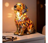 LOMUG Veilleuse décorative en forme de chien de blaireau - Lampe LED en résine Lampe décorative pour animaux de compagnie - Pour les fans de chiens - Décoration d'intérieur