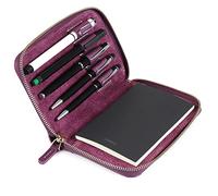 Londo Porte-Documents en Cuir Véritable - Conférencier avec Porte-Stylo, Bloc-Notes et Fermeture Éclair pour Bureau, Affaires & Voyage