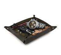 Londo - Vide Poche en Cuir Véritable - Boîte de Rangement Pratique pour Portefeuilles, Montres, Clés, Pièces de Monnaie, Téléphones Cellulaires et équipement de bureau