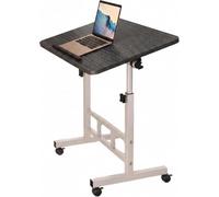 London Boutique Bureau Mobile Réglable en Hauteur, 80 * 40cm | avec roulettes et plateau inclinable 180° - Bureau compact ergonomique, roues verrouillables, parfait pour lit ou canapé