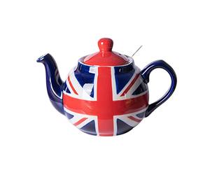 London Pottery Théière avec infuseur en céramique peinte à la main Motif Union Jack Édition limitée 600 ml