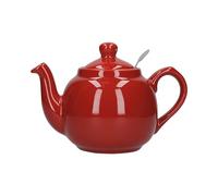 London Pottery Théière en céramique Farmhouse de 4 tasses avec infuseur amovible et couvercle, grande théière avec filtre en acier inoxydable à mailles fines, théière de 1200 ml / 40,6 oz pour thé en