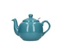 London Pottery Théière en céramique Farmhouse de 4 tasses avec infuseur amovible et couvercle, grande théière avec filtre en maille fine en acier inoxydable, théière de 1200 ml / 40,6 oz pour thé en