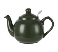 London Pottery Théière en céramique Farmhouse de 4 tasses avec infuseur amovible et couvercle, grande théière avec filtre en acier inoxydable à mailles fines, théière de 1200 ml / 40,6 oz pour thé en