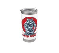Lone Wolf Ninja Warrior Épées de samouraï pour hommes, femmes, enfants Gobelet isotherme en acier inoxydable double paroi