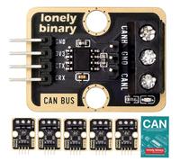Lonely Binary Lot de 6 modules bus CAN SN65HVD230, carte 3,3 V pour ESP32 | 6 émetteurs-récepteurs CAN SN65HVD230 | 3,3 V logique, changement de niveau nécessaire pour 5 V | 120 ohms montés | Borne à