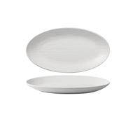 Long bol à poisson ovale en céramique couleur sous-glaçure exquise personnalité exquise -35,6 cm plat à poisson sable mouvant - blanc