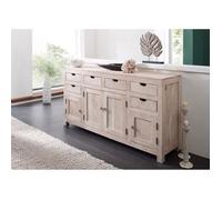 Long buffet - Bois massif d'acacia blanchi - NATURE WHITE #84
