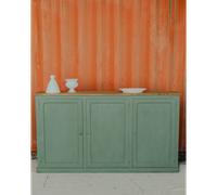 Long buffet en bois vert d'eau n°1591