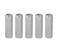 Long écrou fileté hexagonal, 5pcs Acier zingué M10 * 40/50 Long écrou hexagonal fileté Attaches filetées pour écrou 1#