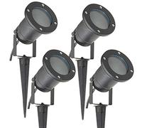 Long Life Lamp Company Lot de 4 Éclairage extérieur à piquer - Spot GU10 IP65 Noir mat