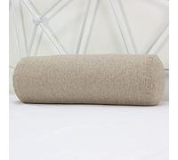 Long Oreiller Traversin en Lin Rond Oreiller Lombaire pour Canapé Lit Voiture Bureau, Coussin de Soutien Doux pour Accoudoir, Oreiller de Soutien du Cou, Soulagement des Douleurs du Dos/Genou/Jambe