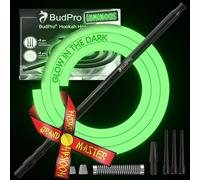 Long tuyau de narguilé phosphorescent B75G avec tuyau en silicone et poignée en aluminium et ressort anti-flex, kit de narguilé phosphorescent (lueur)