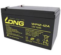Long WP12-12A/F1 WP12-12A/F1 Batterie au plomb 12 V 12 Ah plomb (AGM) (l x H x P) 151 x 98 x 98 mm cosses plates 4,8 mm certification VdS, auto-décharge